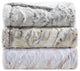 Madison Park Sachi Oversized Faux Fur Throw, Grey