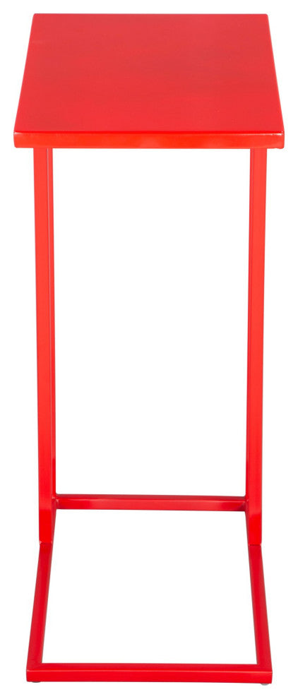 Sofa Side Table, Rectangular, Aluminum, Metal, Red, Lounge Lobby Hospitality