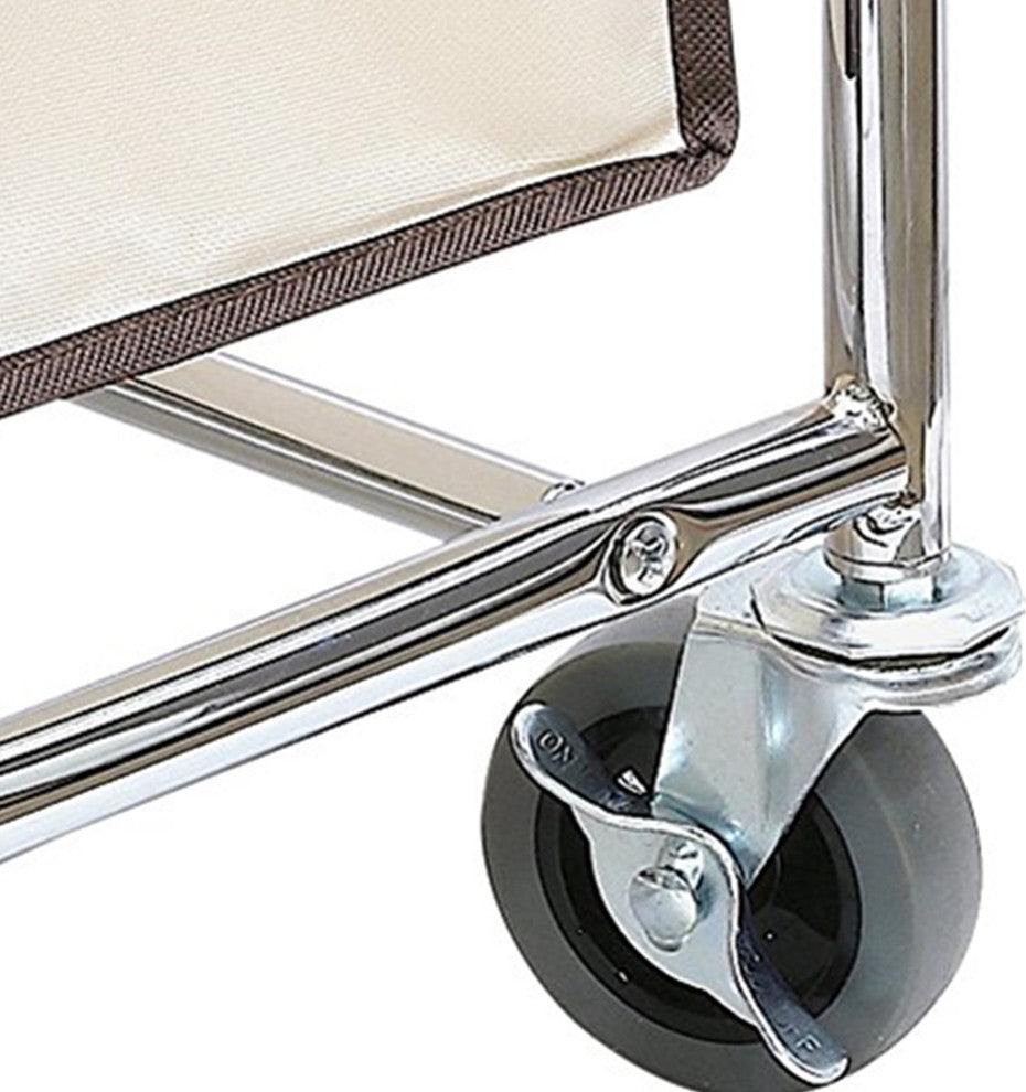 4-Bag Heavy Duty Rolling Laundry Sorter Cart, Chrome