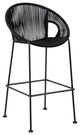 Armen Living Acapulco 26" Indoor Outdoor Fabric Counter Stool in Black