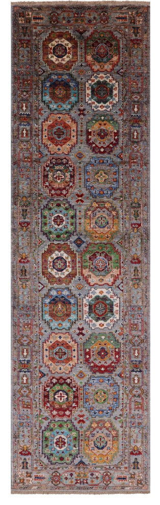 Runner Fine Turkmen Handmade Wool Rug 2' 9" X 10' 3" - Q12162