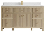 Sonoma Oak 60 Single Bathroom Vanity with 1.5" Empira White Quartz