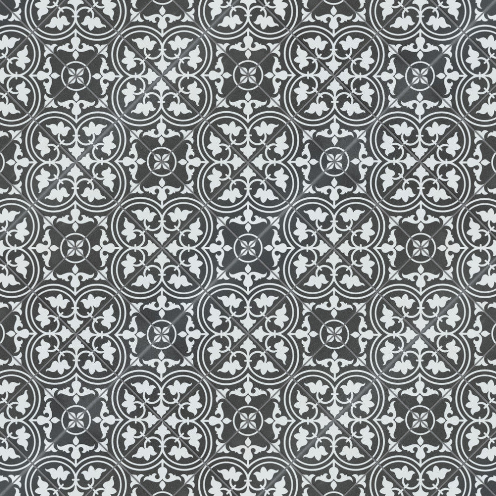 Harmonia Classic Ceramic Floor and Wall Tile, Classic Black