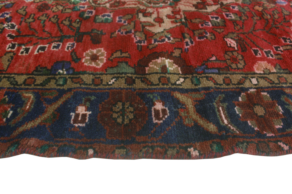Fine Vintage Distressed Kinslee Red/Navy Runner, 2'8x9'10