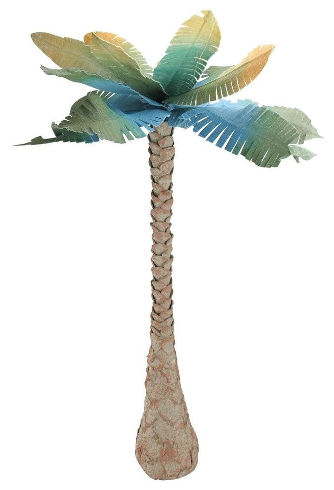 39" Summertime Tropical Beach Midnight Blue Coconut Tree