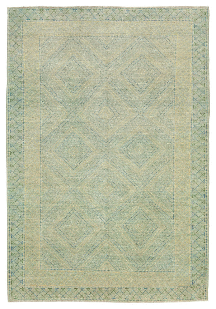 Rug N Carpet - Handmade Oriental 6' 2" x 8' 10" Pastel Oushak Area Rug