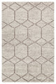 Slone Handwoven Contemporary Rug, Silver, Rectangular 9''x13''
