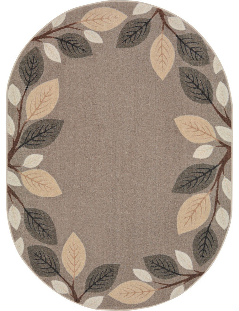 Breezy Branches 10'9" X 13'2" Oval Area Rug, Color Neutral