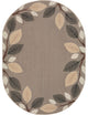 Breezy Branches 10'9" X 13'2" Oval Area Rug, Color Neutral