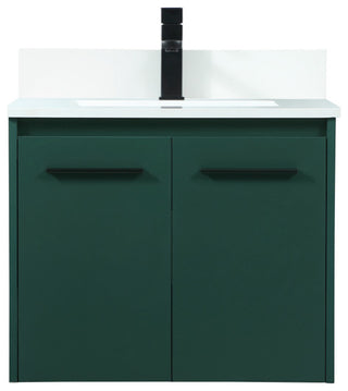Home Living 24" Single Bathroom Vanity, Green With Backsplash