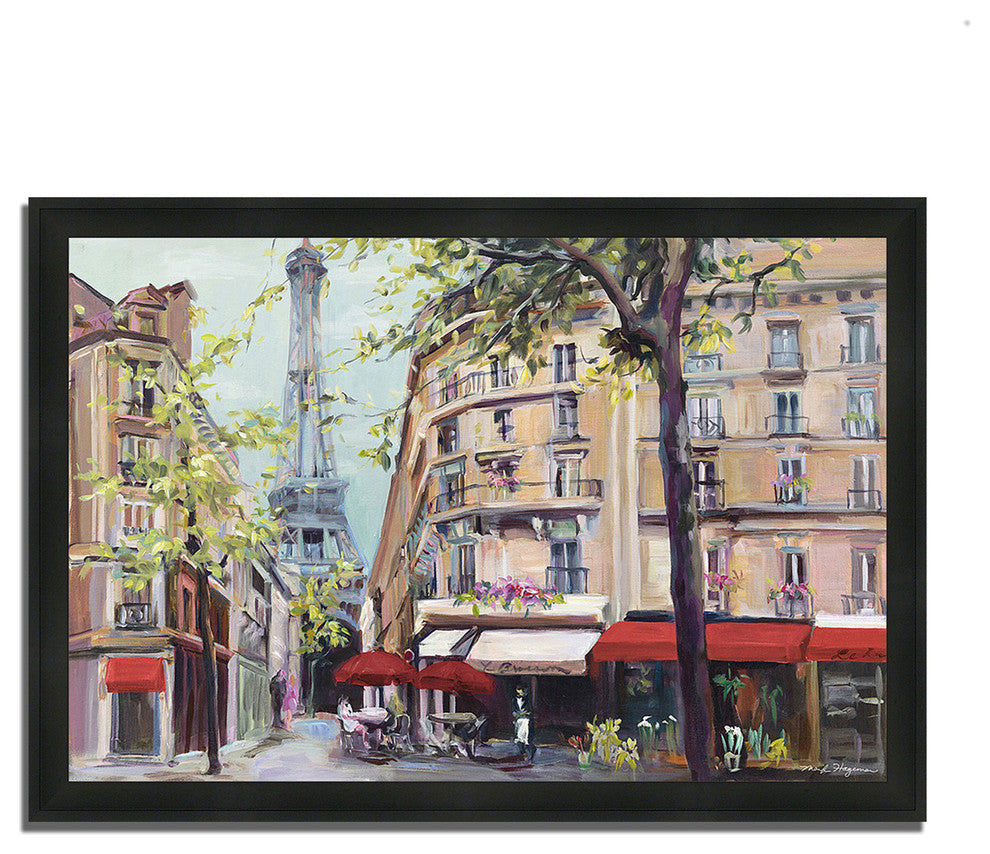 "Springtime In Paris" By Marilyn Hageman, Framed Painting Print, Ready To Hang