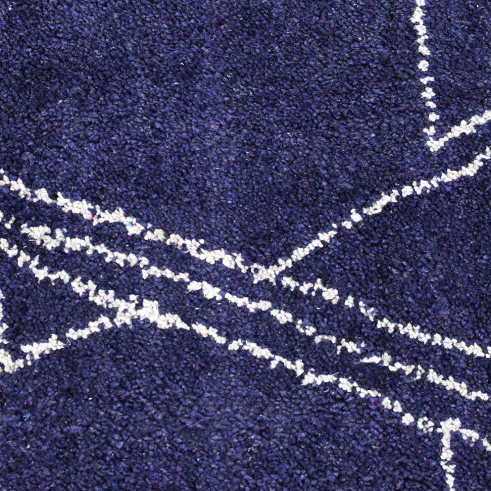 HAND KNOTTED LOOM SILK ECO-FRIENDLY RUGS-5'x8',Rectangle,Blue Beige,Contemporary