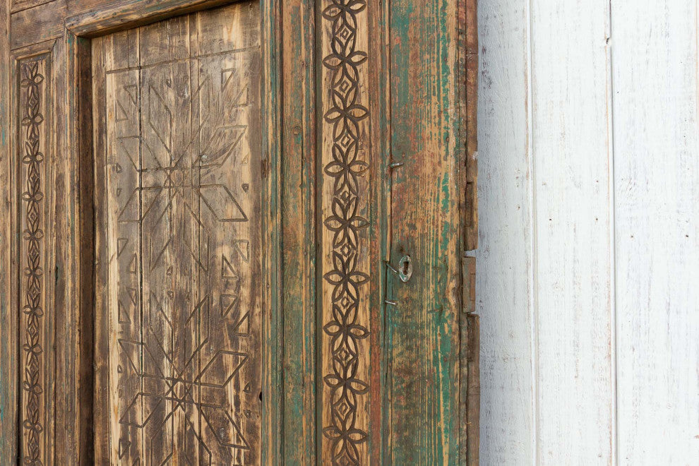 Great 19th Century Carved Moroccan Door