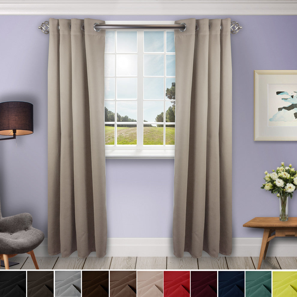 Heavy Duty Drapery Panel, 96" x 96" 1 Panel, Beige