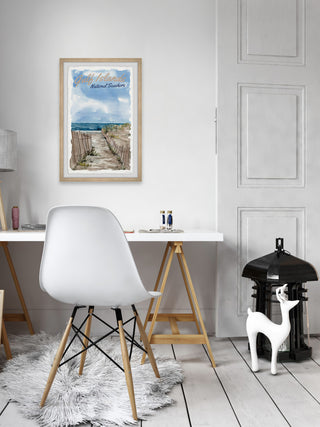 "Gulf Islands" Framed Painting Print, 12x18