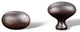 Distressed Nickel RKI Football Knob, RKICK8215DN