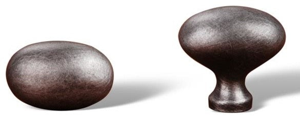 Distressed Nickel RKI Football Knob, RKICK8215DN