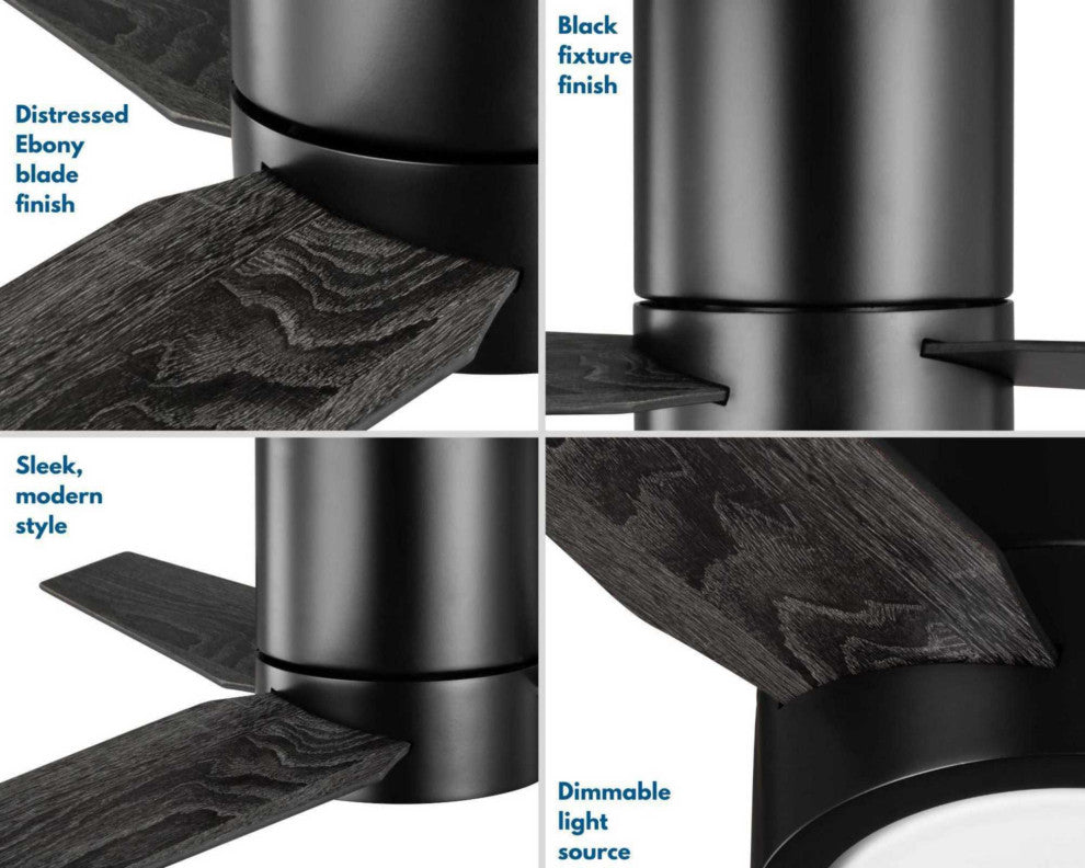 Progress Lighting Braden 44 Braden 44" 3 Blade LED Indoor Ceiling - Black