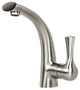 Twist Style Solid Brass Single Hole Bathroom Vanity Faucet, Brushed Nickel