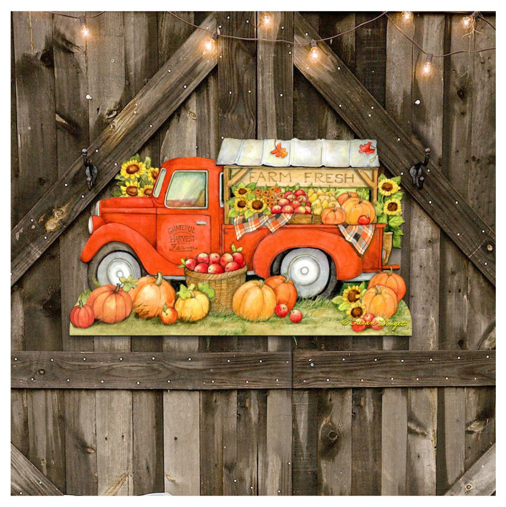 Pumpkin Produce Track Halloween Door Decor