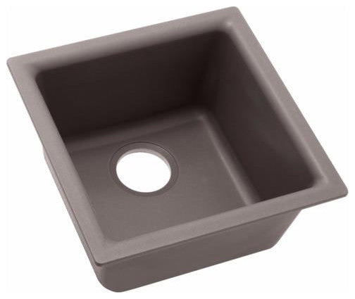 Elkay 15 3/4" Single Bowl Drop In/Undermount Bar/Prep Kitchen Sink, ELG1616GR0