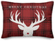 Merry Christmas Deer 14x20 Spun Poly Pillow