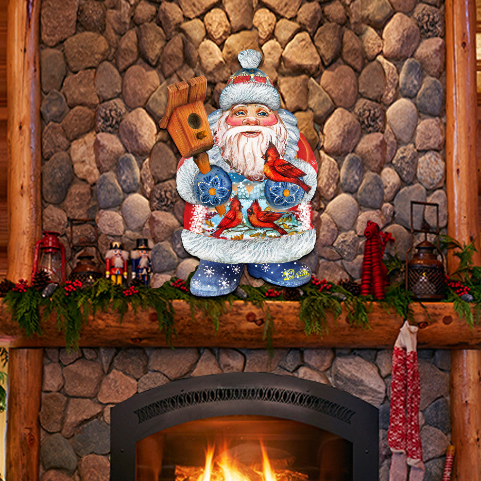 Holiday Bird, Wooden Decorative Door Hanger