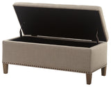 Madison Park Shandra II Tufted Top Soft Close Storage Bench, Natural