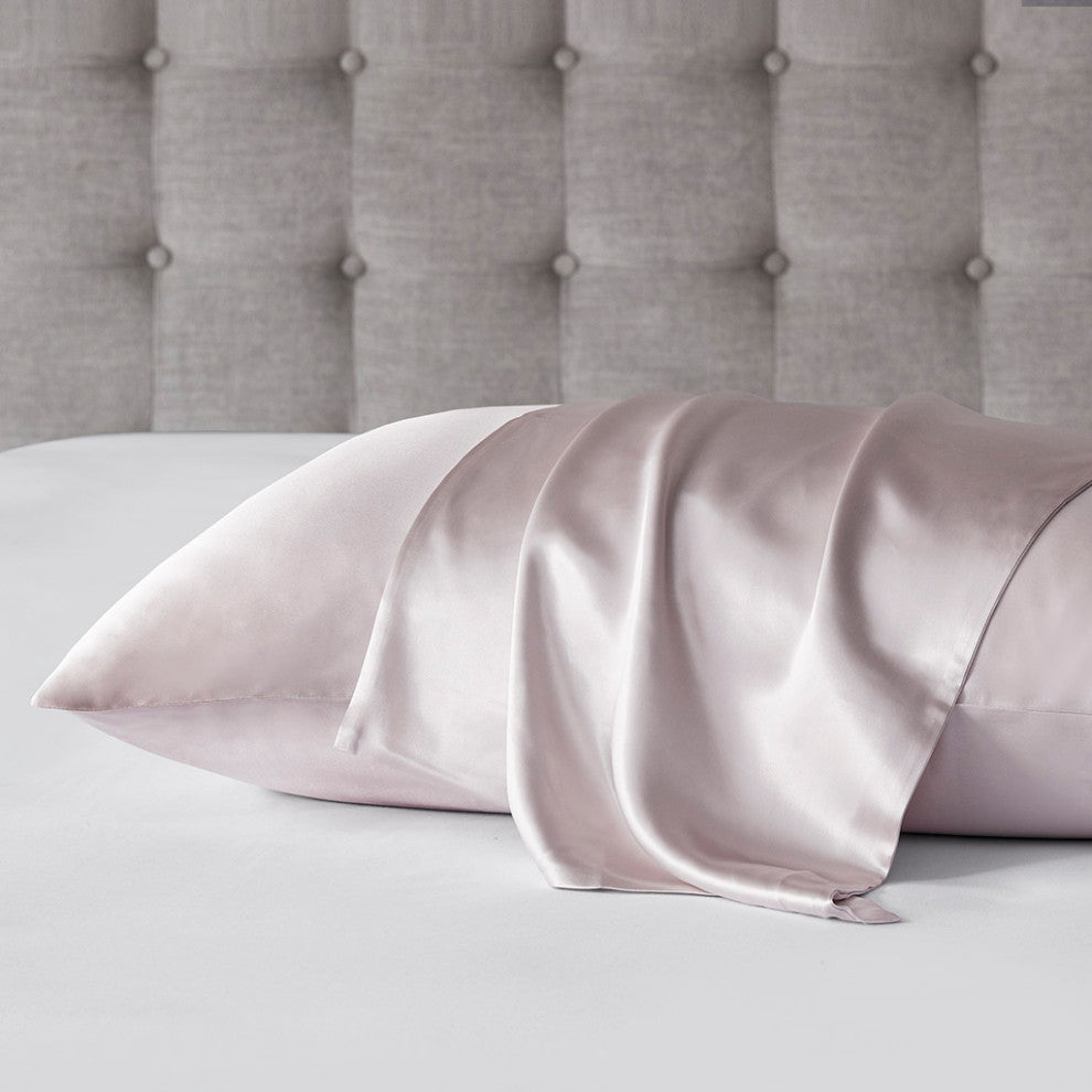 Madison Park Mulberry Silk Luxury Single Pillowcase, Lavender, Standard