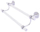 Clearview 30" Double Towel Bar with Groovy Accents, Satin Chrome