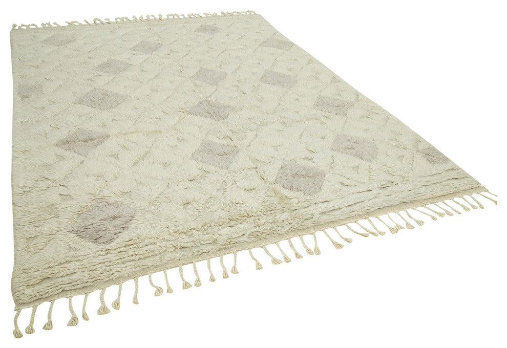 Rug N Carpet - Handmade Decorative 7' 8'' x 9' 9'' Moroccan Area Rug