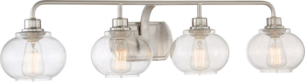 Quoizel TRG8604BN Four Light Bath Fixture Trilogy Brushed Nickel
