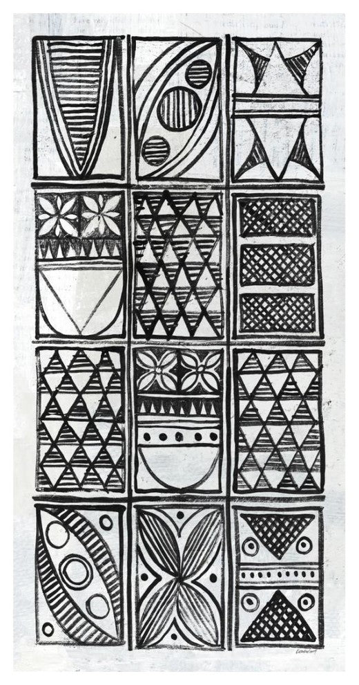 "Patterns of the Amazon IV BW" Digital Paper Print by Kathrine Lovell, 14"x26"