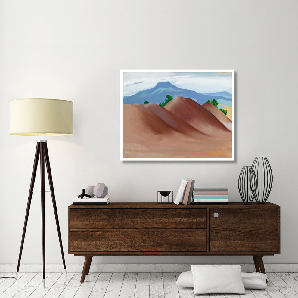 "Red Hills with the Pedernal, 1936" Print by Georgia O'Keeffe, 46"x37"