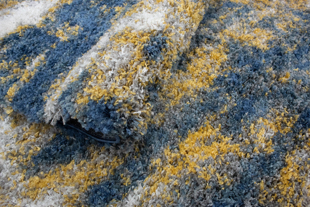 Noori Rug Shag Madison Blue/Gold Rug
