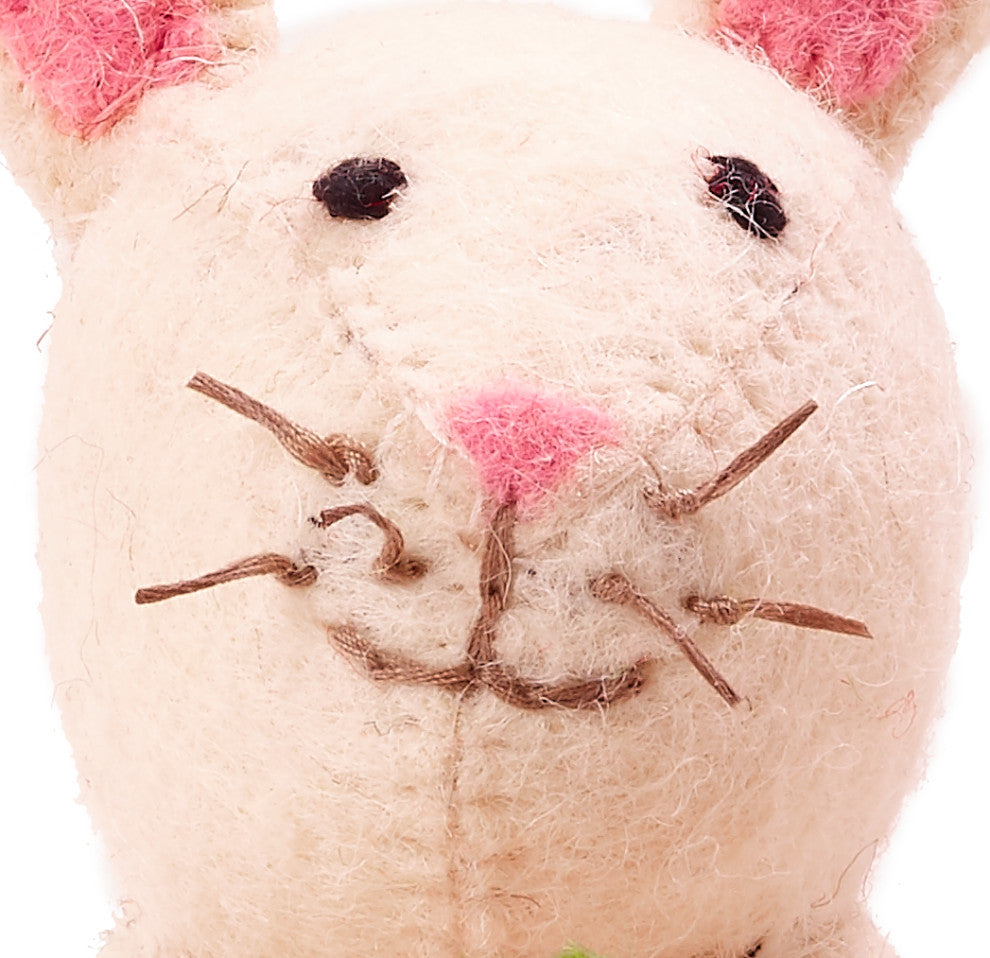Easter Bunny in Hand Felted Wool