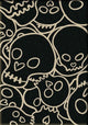 Head Banger Rug, Black, 3'x4', Scatter