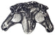Dual Horse Heads Cabinet Knob, Pewter