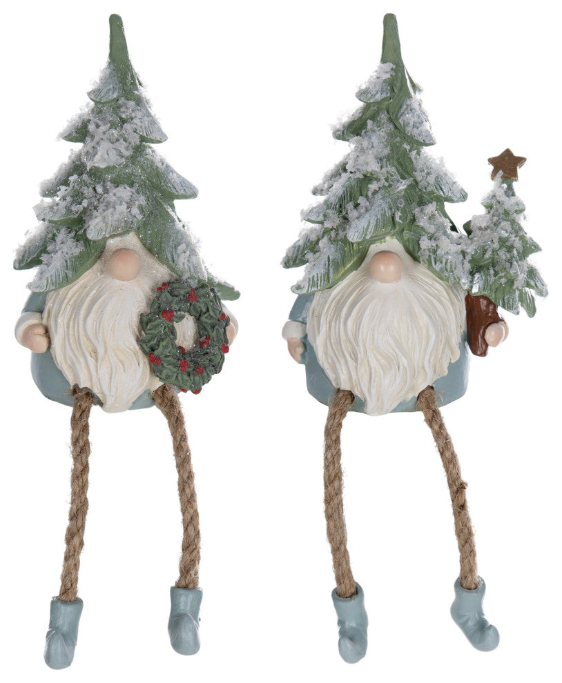 Pine Tree Gnome Shelf Sitter Figurine, 6-Piece Set