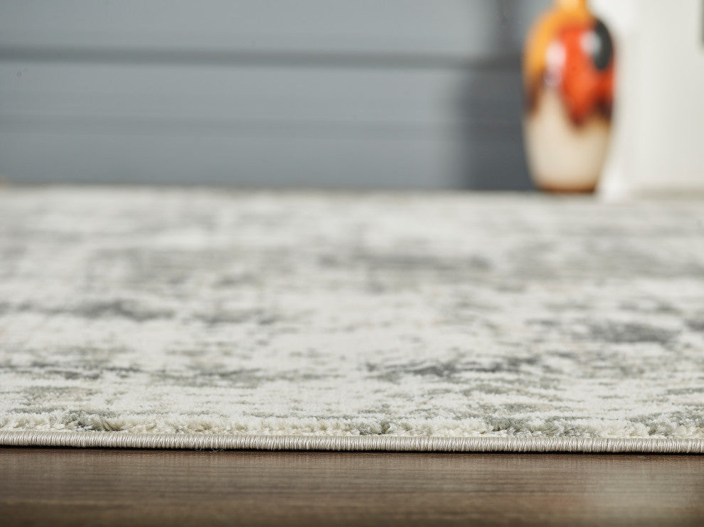 Abani Urbana URB100A Bohemian Grey Beige Distressed Area Rug