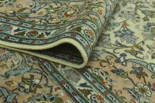 Fine Vintage Tabriz Allison Ivory/Beige Rug, 6'3 x 9'3