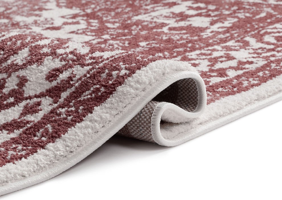 Well Woven Kasper Dazzling Traditional Medallion Rose Soft Area Rug