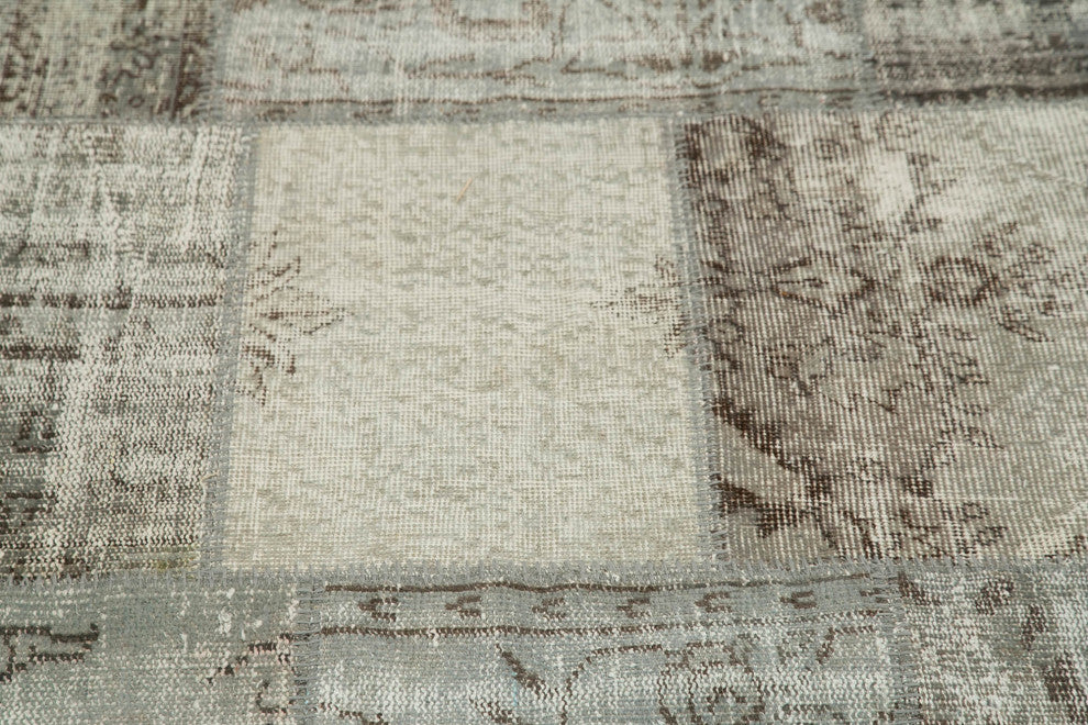 Rug N Carpet - Handmade Anatolian 6' 7" x 6' 7" Rustic Round Patchwork Rug