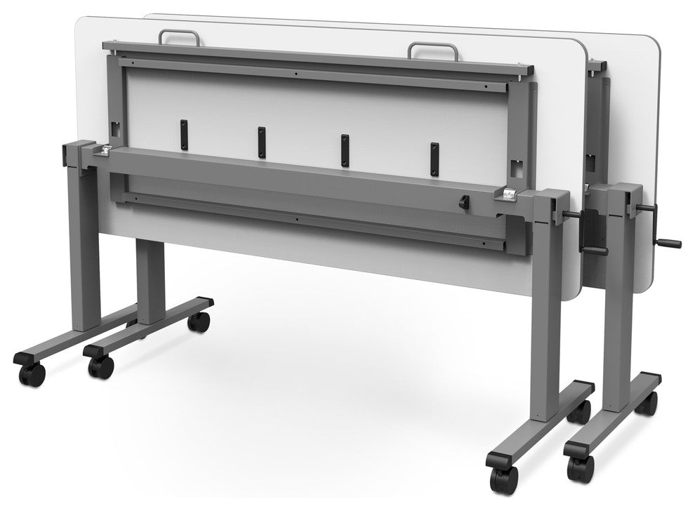 Luxor STAND-NESTC-72 72" Adjustable Flip Top Table With a Crank Handle