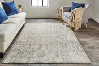 Weave & Wander Vanhorn Distressed Abstract Rug, Beige, 10'x13'2"