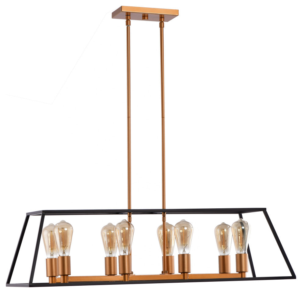 Lazzur Meurthe 8 Light 35" Matte Oil Rubbed Bronze Pendant