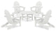 Classic Adirondack 5-Piece Conversation Set, White