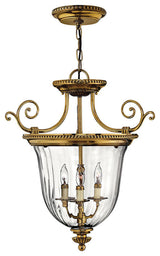 Hinkley Cambridge Small Convertible Pendant, Burnished Brass