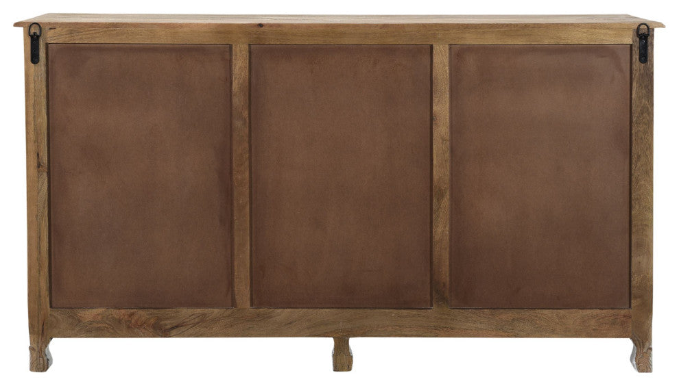 Delaney Carved Sideboard, Distressed Off-White