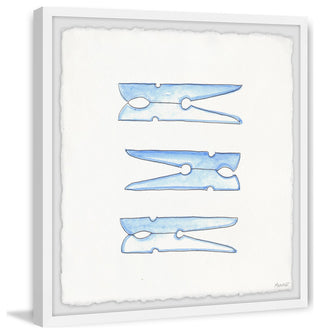 "Clothespins" Framed Painting Print, 12x12